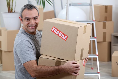 Removal team handling furniture move in Surrey