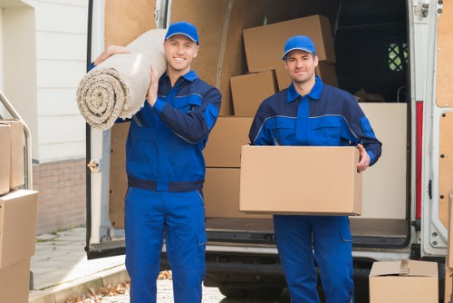 House removal team helping with a Surrey home move