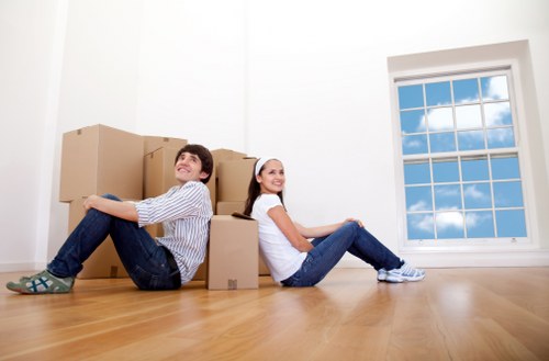 Van loading furniture for a Surrey removal job