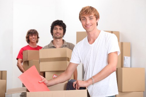 Local moving truck helping with furniture transport in Surrey