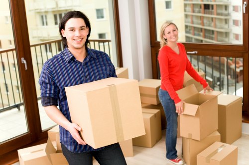 Removal van supporting office and commercial moves in Surrey