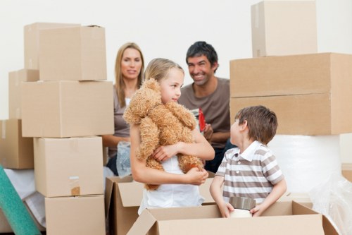 Prepared office boxes and furniture for a Surrey business move
