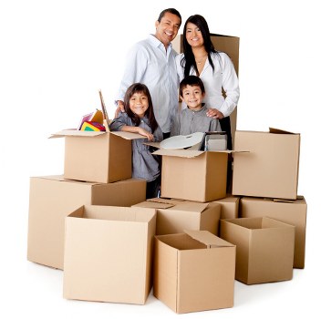 Selection of moving boxes and protective wrap for local packing needs